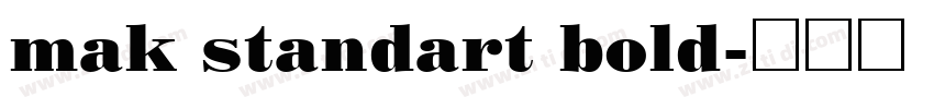 mak standart bold字体转换